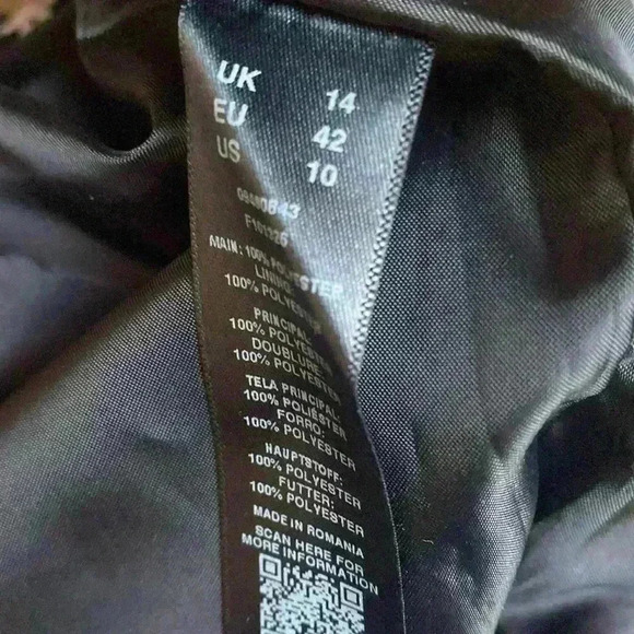 ASOS  Floral Print Long Sleeves Tie Front Wrap Blazer Cutout Dress, Size 10 - Picture 13 of 13